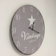 NiceTime Wandklok Vintage Silver Star