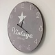 NiceTime Wandklok Vintage Silver Star