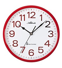 Atlanta Wandklok rood modern design