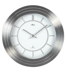 Atlanta Wandklok zilver modern design