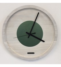 ChantalBrandO Wandklok Quinten White & Green Modern Design