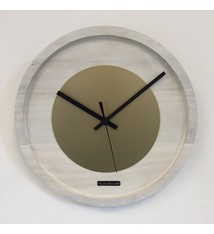 ChantalBrandO Wandklok Quinten White & Gold Modern Dutch Design