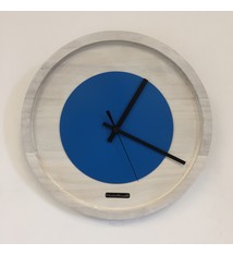 ChantalBrandO Wandklok Quinten White & Blue Modern Dutch Design