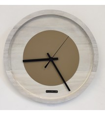 ChantalBrandO Wandklok Quinten White & Beige Modern Dutch Design