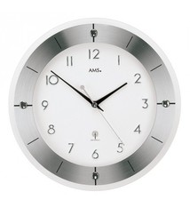 NiceTime Wandklok silver beauty modern desing