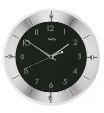 NiceTime Wandklok zwart en zilver modern design