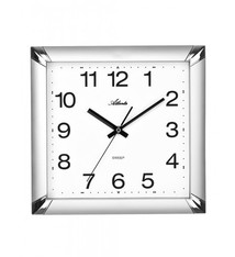 Atlanta Wandklok Silver Square Modern Design