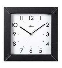 Atlanta Wandklok in leder uitvoering Modern Design