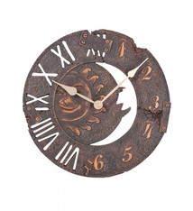 Atlanta Wandklok Brons voor binnen en buiten