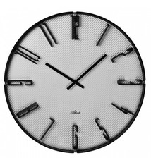 Atlanta Wandklok Grey & Black Modern Design