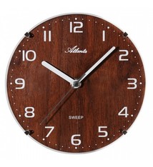 Atlanta Wandklok notenhout modern design