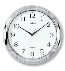 Atlanta Wandklok Silver Modern Design