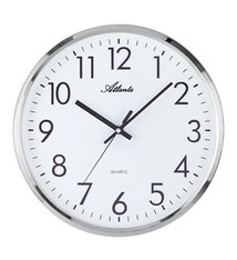 Atlanta Wandklok Silver Spirit Modern Design