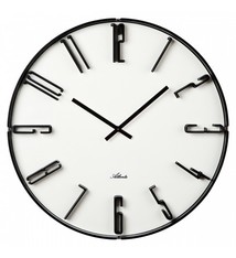 Atlanta Wandklok Zwart Wit Modern Design
