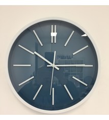 NiceTime Wandklok White and Blue Modern Design