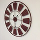 NiceTime Wandklok INDUSTRIAL WHEEL VINTAGE RED