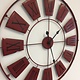 NiceTime Wandklok INDUSTRIAL WHEEL VINTAGE RED