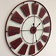 NiceTime Wandklok INDUSTRIAL WHEEL VINTAGE RED