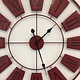 NiceTime Wandklok INDUSTRIAL WHEEL VINTAGE RED