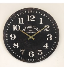 NiceTime Wandklok VINTAGE 1870 Zwart