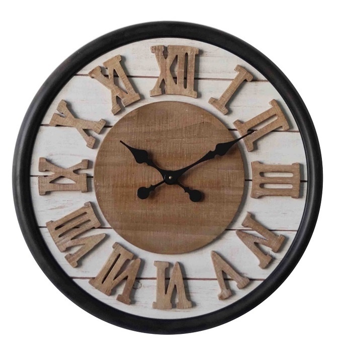 NiceTime Wandklok ROMAN WOOD DESIGN INDUSTRIEEL