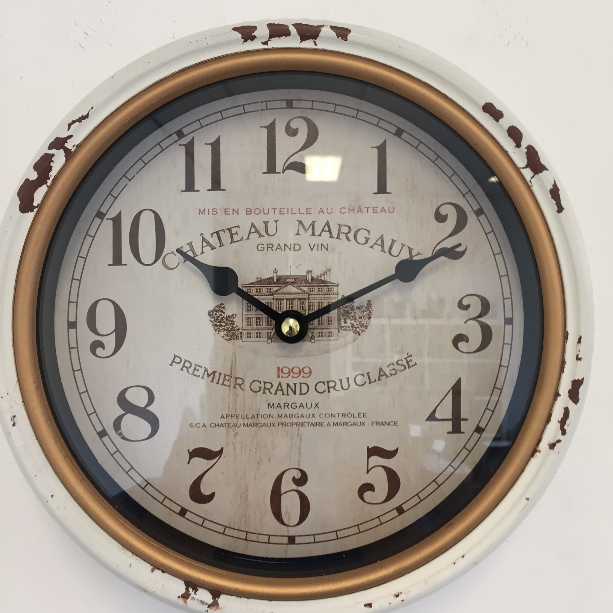 NiceTime Wandklok retro Chateau Margaux Vintage