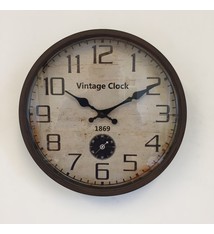 NiceTime Wandklok 1869 Industrieel Vintage