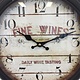 NiceTime Wandklok Fine Wines industrieel retro vintage