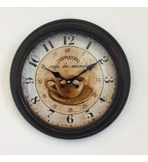 NiceTime Wandklok Cappuccino Vintage Retro Industrial