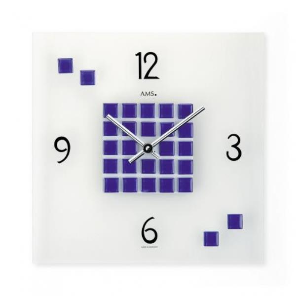 AMS Wandklok MOSAIC PURPLE MODERN DESIGN