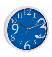 TFA Wandklok blauw modern design