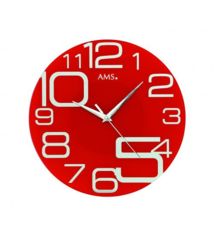 AMS Wandklok RED HOT Modern Design