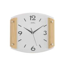 AMS Wandklok Beech Solid Wood Modern Design