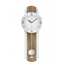 AMS Wandklok met slinger notenhout modern design