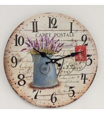 NiceTime Wandklok Carte Postale Vintage Design