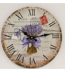 NiceTime Wandklok Lavender Landelijk design