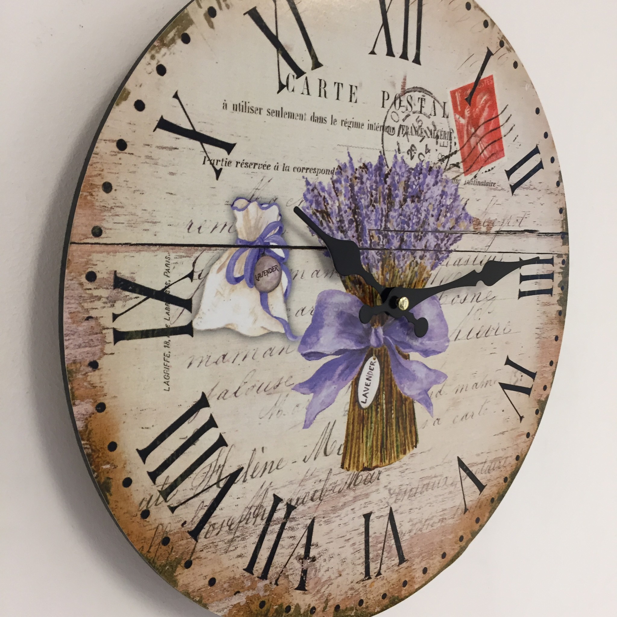 NiceTime Wandklok Lavender Landelijk design