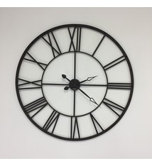 ChantalBrandO Wandklok XXLRomeins wiel bruin vintage design