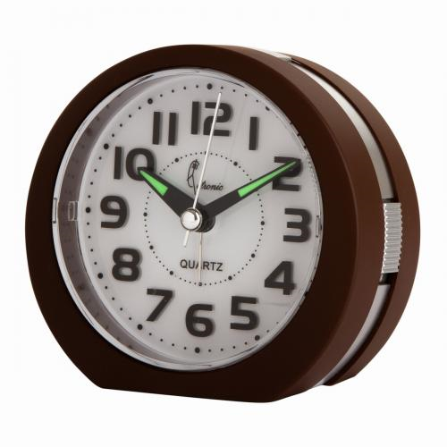 Cetronics Wekker ROUND Design Brown