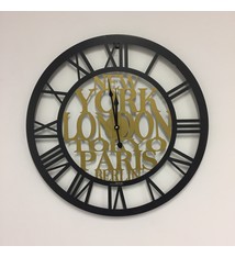 ChantalBrandO Wandklok Golden City's of the World