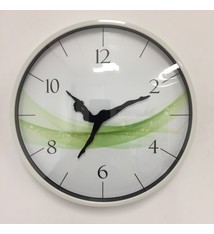 NiceTime Wandklok Dancer Green Wave Modern Design