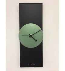 ChantalBrandO Wandklok Black Line & Hammer Green Modern Design RVS