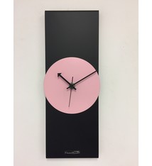 ChantalBrandO Wandklok Black-Line Pink Panther Modern Design RVS