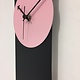 ChantalBrandO Wandklok Black-Line Pink Panther Modern Design RVS