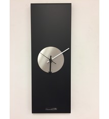 ChantalBrandO Wandklok Black-Line Silver EYE Modern Design RVS