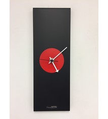 ChantalBrandO Wandklok Black-Line & RED Modern Design RVS