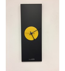 ChantalBrandO Wandklok Black-Line & Yellow Modern Design RVS