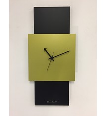 ChantalBrandO Wandklok Black-Line & LIME GREEN Modern Design
