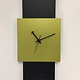 ChantalBrandO Wandklok Black-Line & LIME GREEN Modern Design