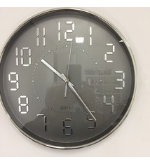 NiceTime Wandklok DIGI Grijs Modern Design